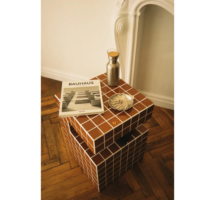 Кавовий столик Cube Shelf 50/40 см. Tile 5 см6
